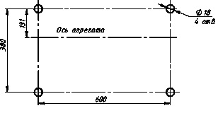 Схема расположения фундаментальных болтов 2НД6П